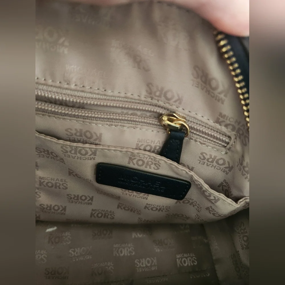 Michael Kors Blue Saffiano Leather Satchel Bag